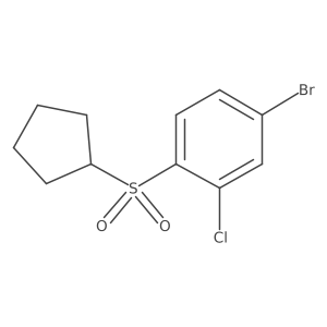 4-Bromo-2-chloro-1-cyclopentylsulfonylbenzene结构式