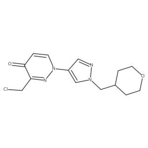 3-(Chloromethyl)-1-[1-(oxan-4-ylmethyl)pyrazol-4-yl]pyridazin-4-one Structure