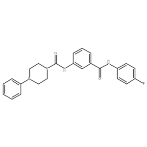 N-{3-[(4-fluorophenyl)carbamoyl]phenyl}-4-phenylpiperazine-1-carboxamide Structure