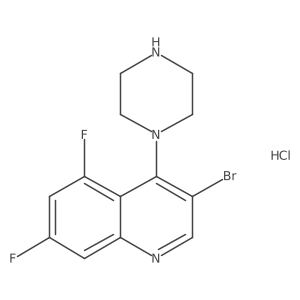 3-Bromo-5,7-difluoro-4-(piperazin-1-yl)quinoline hydrochloride结构式