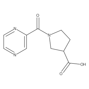 1-(Pyrazine-2-carbonyl)pyrrolidine-3-carboxylic acid Structure