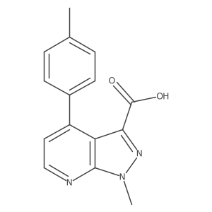 1-Methyl-4-(p-tolyl)-1H-pyrazolo[3,4-b]pyridine-3-carboxylic acid结构式