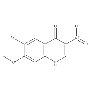 6-Bromo-7-methoxy-3-nitroquinolin-4-ol结构式