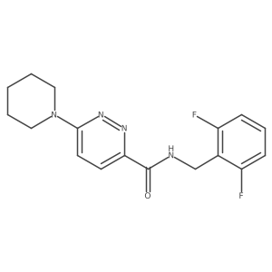 N-(2,6-difluorobenzyl)-6-(piperidin-1-yl)pyridazine-3-carboxamide结构式