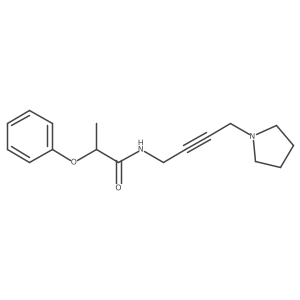 2-phenoxy-N-(4-pyrrolidin-1-ylbut-2-ynyl)propanamide Structure