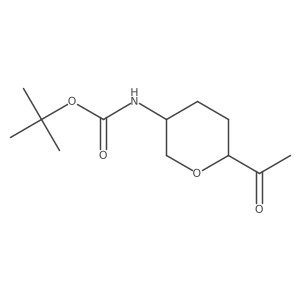 Tert-butyl ((3R,6S)-6-acetyltetrahydro-2H-pyran-3-YL)carbamate Structure