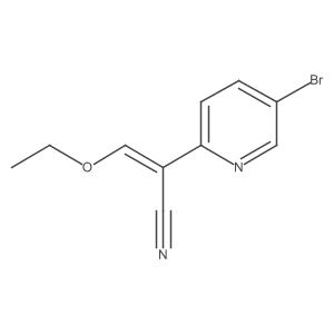 (Z)-2-(5-bromopyridin-2-yl)-3-ethoxyprop-2-enenitrile结构式