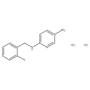 N2-(2-Fluorobenzyl)pyridine-2,5-diamine dihydrochloride结构式