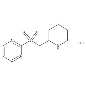 2-((Piperidin-2-ylmethyl)sulfonyl)pyrimidine hydrochloride结构式