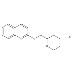 2-((Piperidin-2-ylmethyl)thio)quinoxaline hydrochloride结构式