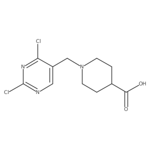 1-((2,4-Dichloropyrimidin-5-yl)methyl)piperidine-4-carboxylic acid结构式