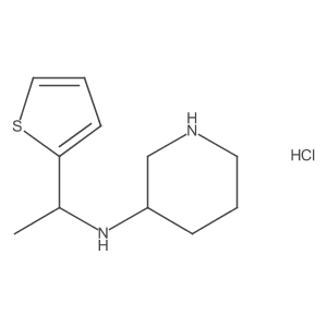 (3S)-N-(1-(thiophen-2-yl)ethyl)piperidin-3-amine hydrochloride结构式