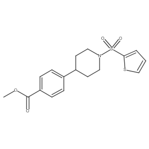 Methyl 4-(1-(thiophen-2-ylsulfonyl)piperidin-4-yl)benzoate Structure