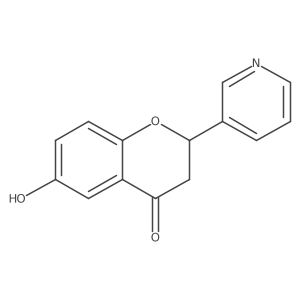 6-Hydroxy-2-pyridin-3-yl-2,3-dihydrochromen-4-one结构式