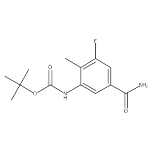 tert-butyl N-(5-carbamoyl-3-fluoro-2-methylphenyl)carbamate结构式