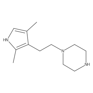 1-[2-(2,4-dimethyl-1H-pyrrol-3-yl)ethyl]piperazine结构式