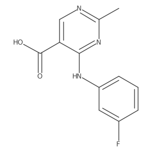 4-(3-Fluoroanilino)-2-methylpyrimidine-5-carboxylic acid结构式