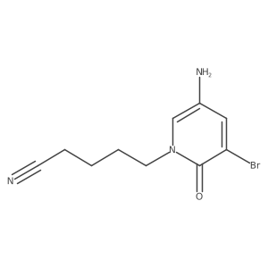 5-(5-Amino-3-bromo-2-oxo-1,2-dihydropyridin-1-yl)pentanenitrile Structure