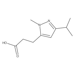 3-[1-methyl-3-(propan-2-yl)-1H-pyrazol-5-yl]propanoic acid结构式