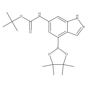 tert-butyl N-[4-(tetramethyl-1,3,2-dioxaborolan-2-yl)-1H-indazol-6-yl]carbamate Structure