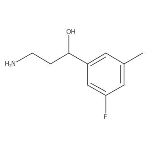 3-Amino-1-(3-fluoro-5-methylphenyl)propan-1-ol结构式