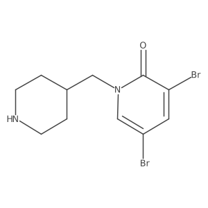 3,5-Dibromo-1-[(piperidin-4-yl)methyl]-1,2-dihydropyridin-2-one Structure