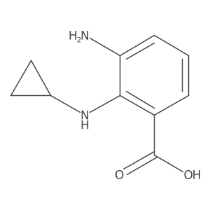 3-Amino-2-(cyclopropylamino)benzoic acid结构式