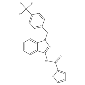 N-(1-{[4-(trifluoromethyl)phenyl]methyl}-1H-indazol-3-yl)furan-2-carboxamide Structure