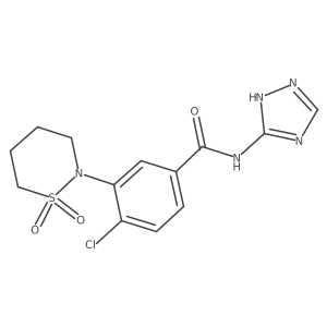 4-chloro-3-(1,1-dioxido-1,2-thiazinan-2-yl)-N-(4H-1,2,4-triazol-3-yl)benzamide结构式