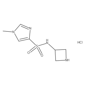 N-(azetidin-3-yl)-1-methyl-1H-imidazole-4-sulfonamide hydrochloride结构式