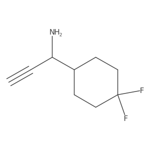 1-(4,4-Difluorocyclohexyl)prop-2-yn-1-amine结构式