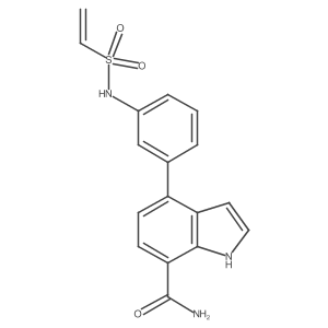 4-(3-(vinylsulfonamido)phenyl)-1H-indole-7-carboxamide Structure
