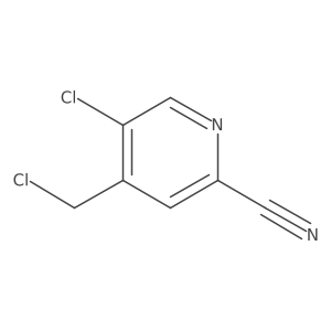 5-Chloro-4-(chloromethyl)pyridine-2-carbonitrile Structure