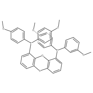 (6-(Bis(4-methoxyphenyl)phosphino)phenoxathiin-4-yl)(3-methoxyphenyl)(4-methoxyphenyl)phosphine Structure