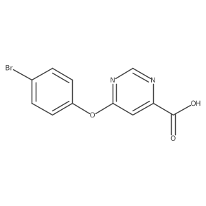 6-(4-Bromophenoxy)pyrimidine-4-carboxylic acid结构式