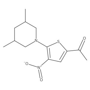 [5-Acetyl-2-(3,5-dimethyl-1-piperidyl)-3-thienyl]azinic acid Structure
