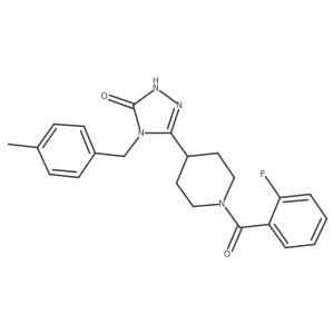 5-[1-(2-fluorobenzoyl)piperidin-4-yl]-4-(4-methylbenzyl)-2,4-dihydro-3H-1,2,4-triazol-3-one结构式