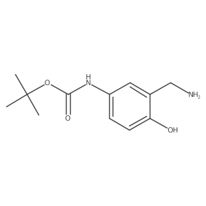 tert-butyl N-[3-(aminomethyl)-4-hydroxyphenyl]carbamate Structure