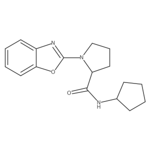 1-(benzo[d]oxazol-2-yl)-N-cyclopentylpyrrolidine-2-carboxamide Structure