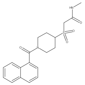2-((1-(1-naphthoyl)piperidin-4-yl)sulfonyl)-N-methylacetamide结构式