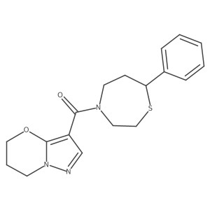 (6,7-dihydro-5H-pyrazolo[5,1-b][1,3]oxazin-3-yl)(7-phenyl-1,4-thiazepan-4-yl)methanone Structure