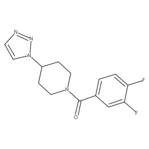 (4-(1H-1,2,3-triazol-1-yl)piperidin-1-yl)(3,4-difluorophenyl)methanone结构式