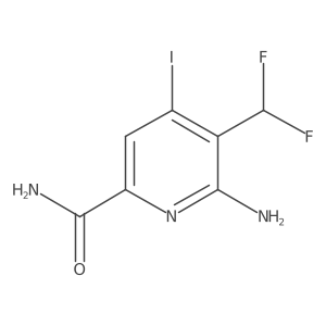 6-Amino-5-(difluoromethyl)-4-iodopicolinamide Structure