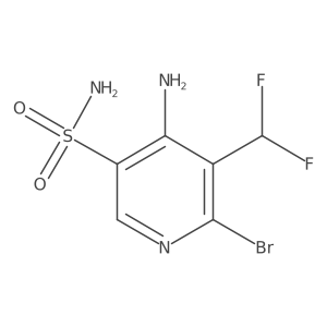 4-Amino-6-bromo-5-(difluoromethyl)pyridine-3-sulfonamide结构式
