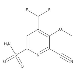6-Cyano-4-(difluoromethyl)-5-methoxypyridine-2-sulfonamide结构式
