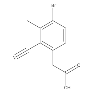 2-(4-Bromo-2-cyano-3-methylphenyl)acetic acid结构式