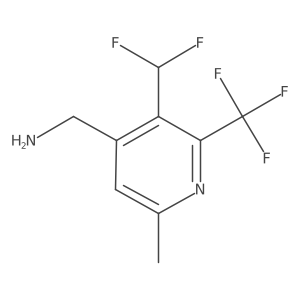 (3-(Difluoromethyl)-6-methyl-2-(trifluoromethyl)pyridin-4-yl)methanamine Structure