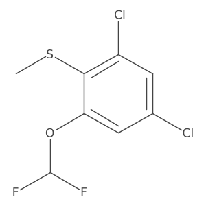 (2,4-Dichloro-6-(difluoromethoxy)phenyl)(methyl)sulfane Structure