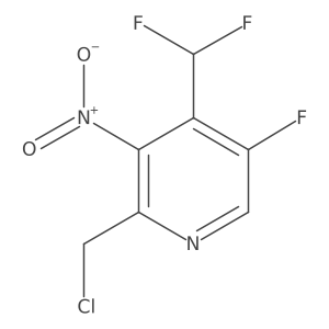 2-(Chloromethyl)-4-(difluoromethyl)-5-fluoro-3-nitropyridine Structure