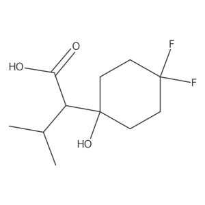2-(4,4-Difluoro-1-hydroxycyclohexyl)-3-methylbutanoic acid结构式